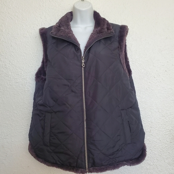 Casual Identity Reversible Vest Faux Fur Chocolate Brown (XL) - Picture 10 of 16